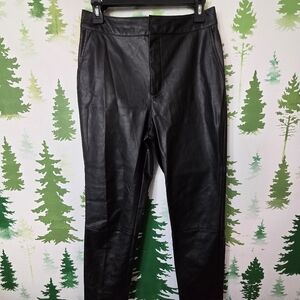 Express x Negin Mirsalehi Womens Faux Leather Ankle Pants